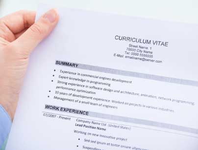 Traduzione del Curriculum Vitae